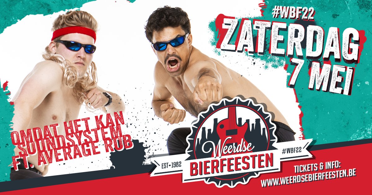 Opgepast want hier zijn @ohksoundsystem ft.  <a href="/AverageRob/">Average Rob</a> ⚡️💥  
Deze twee online fenomenen kunnen het allemaal. Dit toonden ze al op grote festivals en binnenkort op onze eigen mainstage 🤩 #wbf22

Info &amp; tickets: weerdsebierfeesten.be