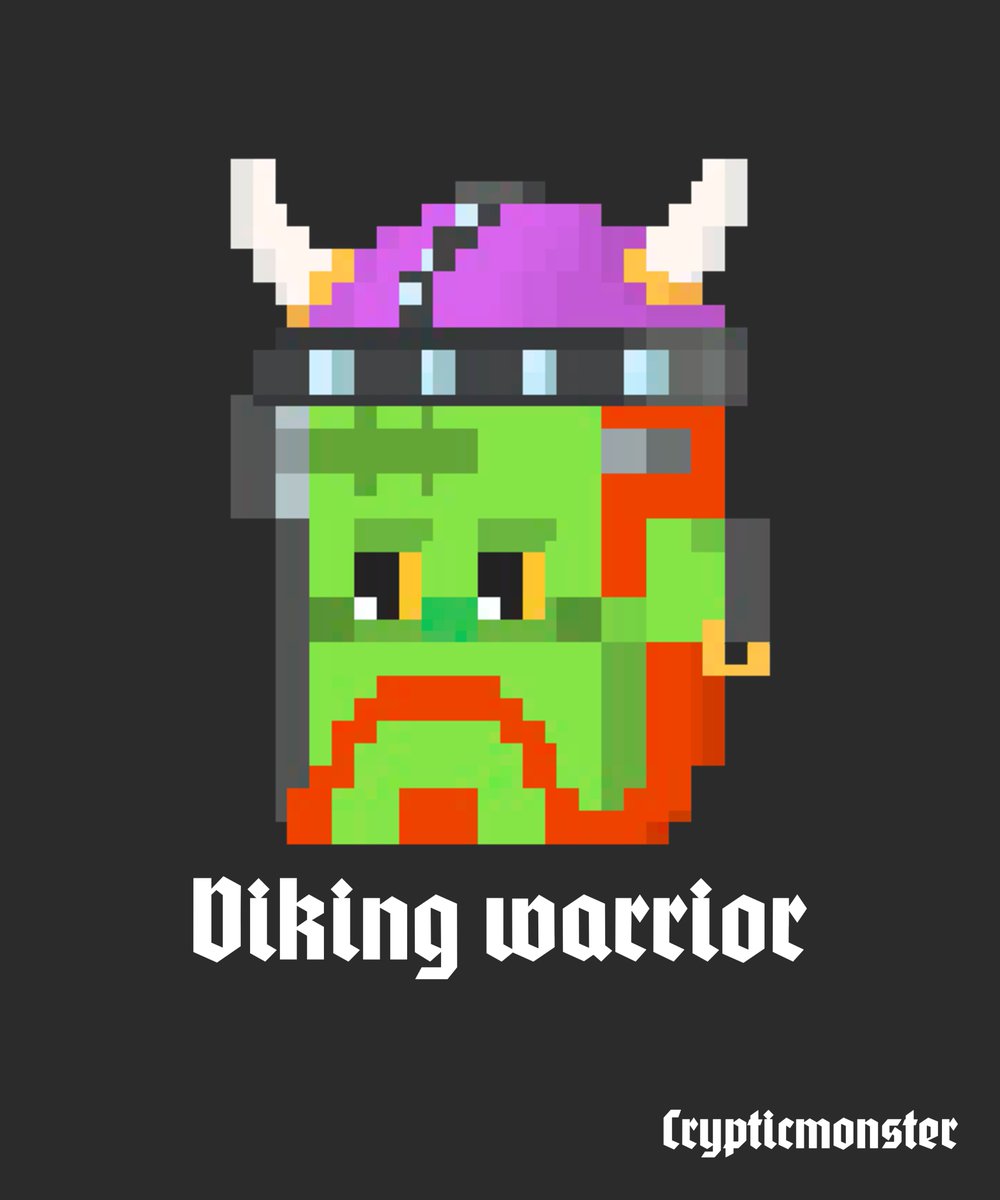 Crypticmonster2's tweet photo. CM Unique - Viking Warrior 
Join Discord: https://t.co/TCSfQWtChC

#NFT #StreetArt #pixelart #painting #NFTcollections https://t.co/ieYRjz0cae