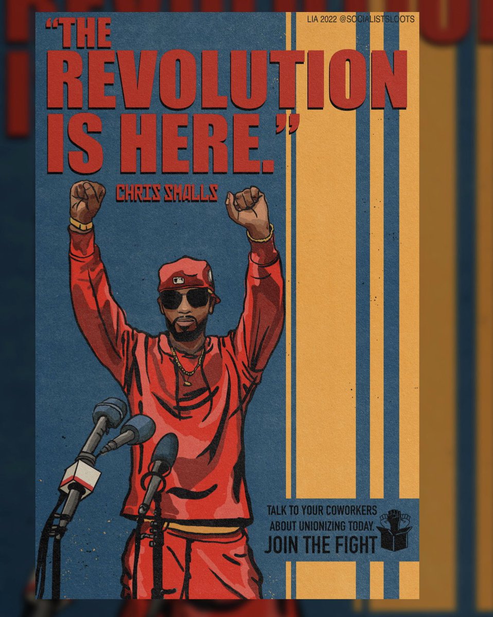 AnonymousBaris2's tweet photo. Friendly reminder that Christian Smalls (.@Shut_downAmazon) is another person you should follow and celebrate. 

#WorkerSolidarity #UnionStrong https://t.co/eMxpLNfIrA