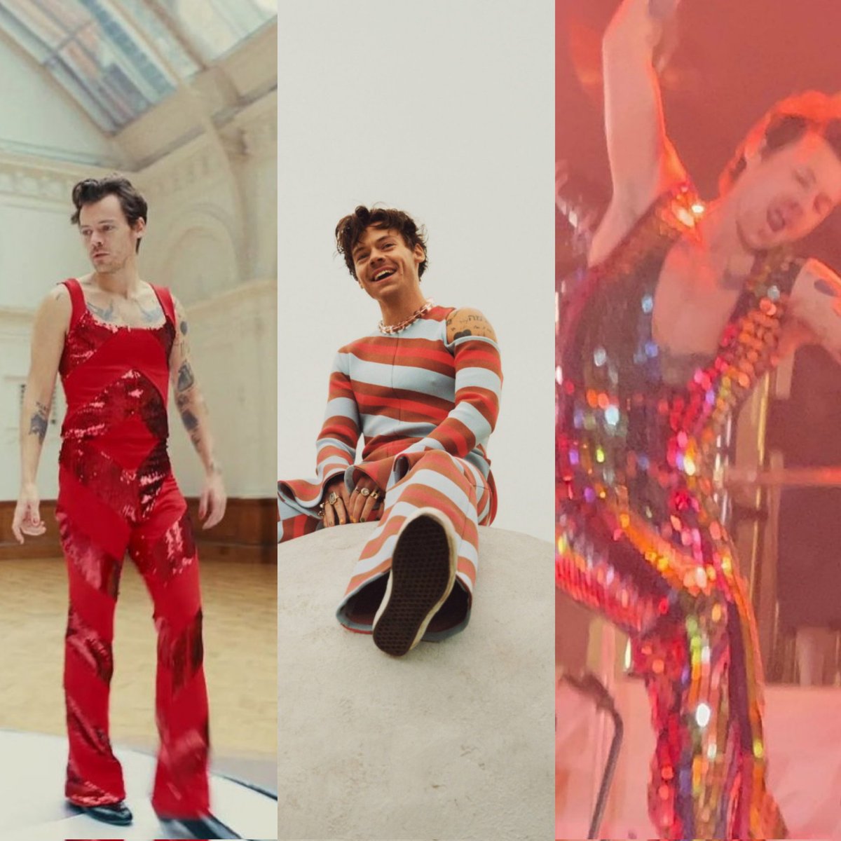 sunfflouwerry's tweet image. HARRY STYLES JUMPSUIT ERA