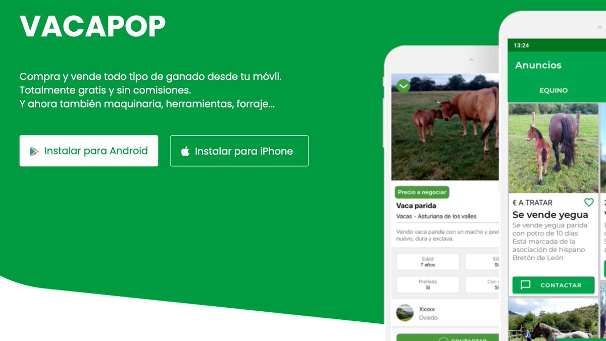 david_bonilla's tweet photo. Si trabajas en una compañía de seguros o de servicios financieros, te interesa conocer @VacaPop una app de compraventa de ganado con una INCREIBLE TRACCIÓN... que busca patrocinador.

Les he dicho que la hagan de pago, pero quieren que siga siendo gratuita https://t.co/FHvq9SBd7J https://t.co/HiBjqrJWHV