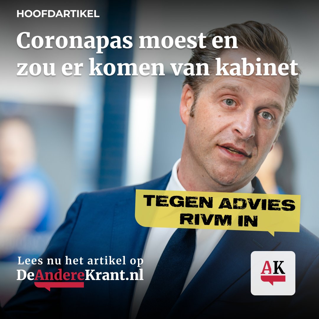 Het kabinet heeft de corona­crisis welbewust en al in een heel vroeg stadium aangegrepen om een gezondheidspaspoort te ontwikkelen. Het ging daarbij rechtstreeks in tegen alle medische en juridische adviezen van het RIVM en andere instanties...

ow.ly/IBcf50IKKYe