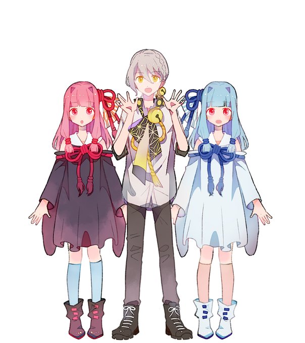 これは公式立ち絵の頭の大きさを
だいたいで合わせて並べてみた時の画像 