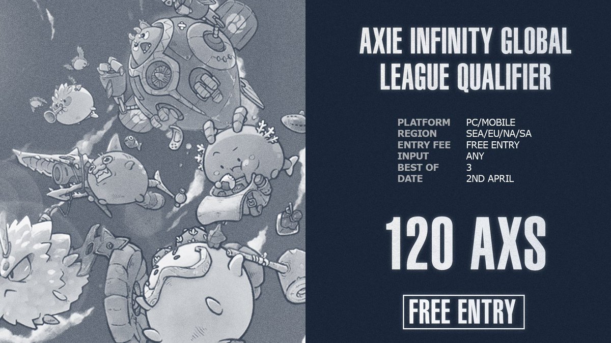 AxieEvents's tweet photo. The final Southeast Asia Qualifier begins in 2 hours! ⌛

Register here: https://t.co/LrrJUDWaQK https://t.co/wKMHzpyeW7