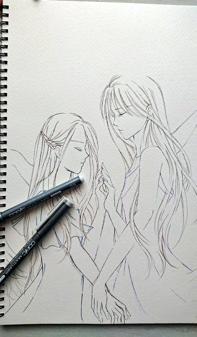 #アナログ絵を流してアナログ民を増やそう  #ペン画  #下描き途中

🌸これからお仕事行ってくるのと
明日は朝から私用でTwitter浮上しずらいかもしれないです(。-_-。)🙏🍀
ただ✨この作品は明日中に完成👏
させてツイしたい(>ᴗ<๑)から何卒よろしくお願いします(* .ˬ.)"🌟🌟 