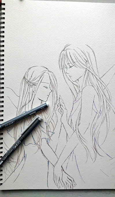 #アナログ絵を流してアナログ民を増やそう  #ペン画  #下描き途中

🌸これからお仕事行ってくるのと
明日は朝から私用でTwitter浮上しずらいかもしれないです(。-_-。)🙏🍀
ただ✨この作品は明日中に完成👏
させてツイしたい(>ᴗ<๑)から何卒よろしくお願いします(* .ˬ.)"🌟🌟 