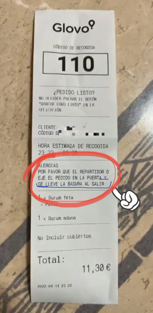 🔴 Cuando además de #Rider te quieren Conserje 😳😡 y @Glovo lo consiente y alimenta mantenido un sistema de puntuación del  cliente. 

📢 Recordar que Glovo sigue incumpliendo la #LeyRider con falsos autónomos.