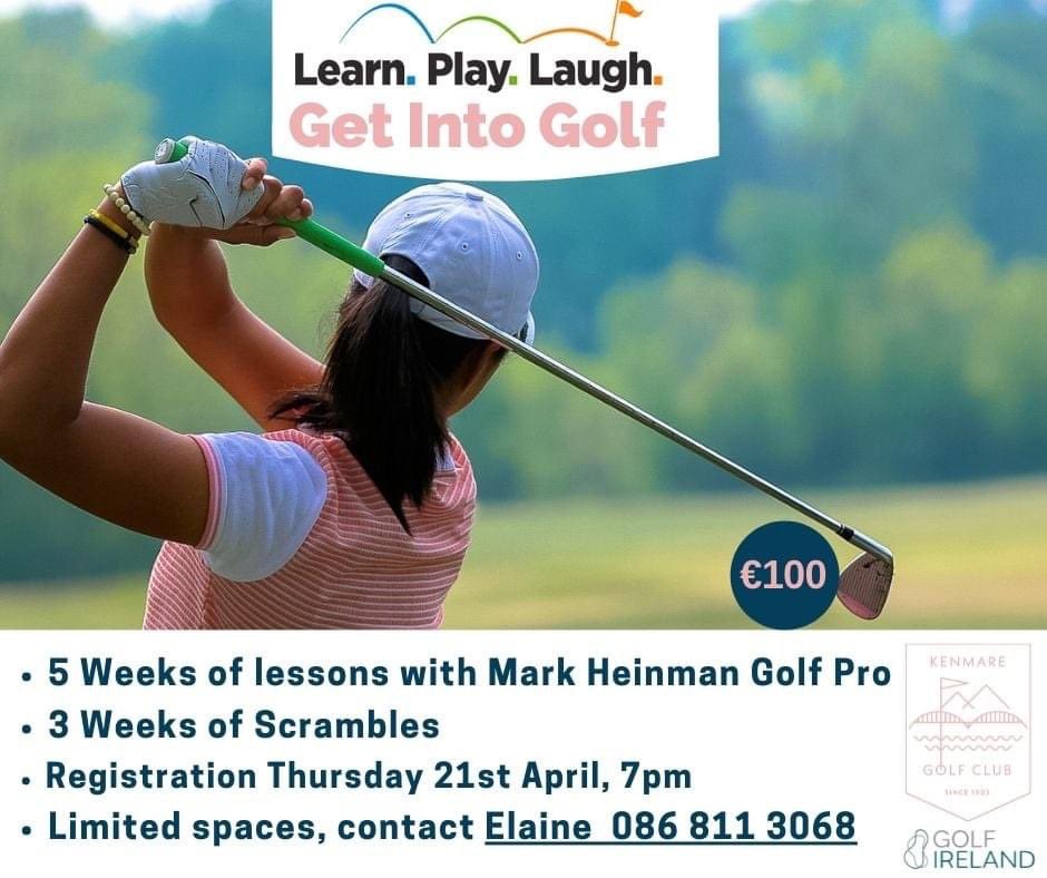 Kenmare Golf Club (@kenmaregolf) on Twitter photo 'Get into Golf' for Ladies who have never played golf before. Enjoy the summer, keeping fit, meeting new people & enjoying the new Club. We can provide golf clubs. To book call 086 8113068 or email info@kenmaregolfclub.com
#kenmare #getintogolf #ladiesgolf <a href="/GolfIreland_/">Golf Ireland</a> 'Get into Golf' for Ladies who have never played golf before. Enjoy the summer, keeping fit, meeting new people & enjoying the new Club. We can provide golf clubs. To book call 086 8113068 or email info@kenmaregolfclub.com
#kenmare #getintogolf #ladiesgolf <a href="/GolfIreland_/">Golf Ireland</a>