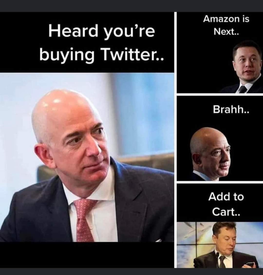 Finanz_Biene's tweet photo. Schon bald ist er im chrckout. #ElonMusk #TwitterTakeover #Twitter @elonmusk #amazon @JeffBezos #AmazonTakeover https://t.co/w3nMrHaGau