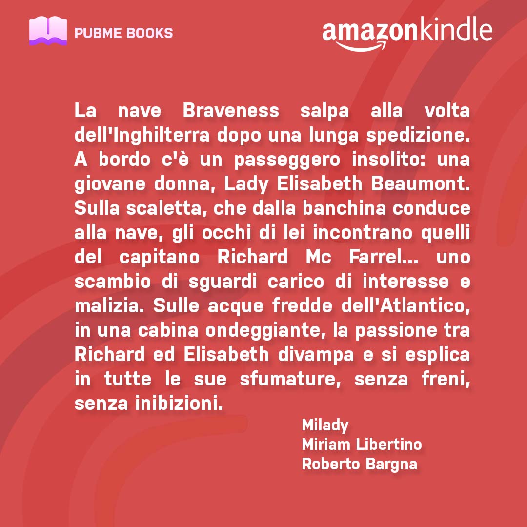 📕Ebook Online! Titolo: Milady Autore: Miriam Libertino, Roberto Bargna Collana: Literary Romance Acquista o Leggi: ow.ly/ui6P50IL130 #ebook #bestseller #libro #pubme