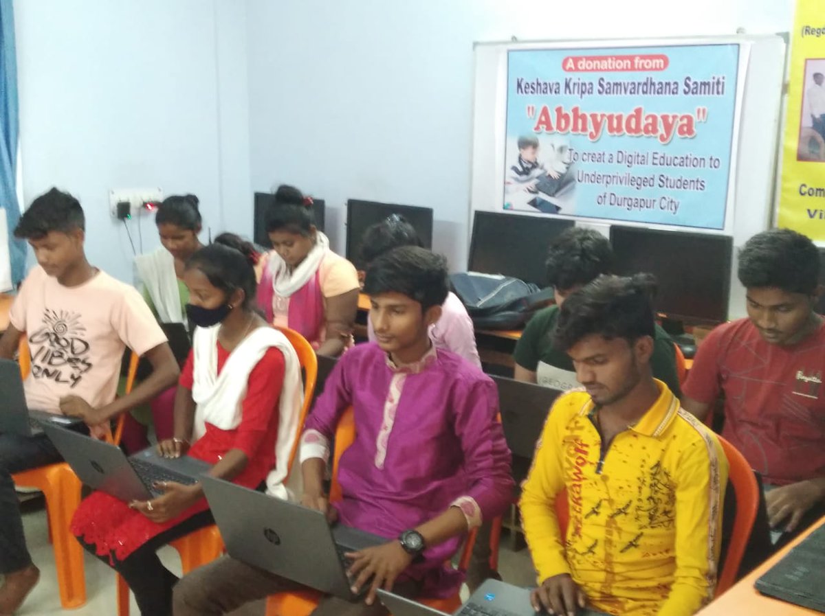 abhyudaya_kkss's tweet photo. Abhyudaya kkss and vivekananada Vikas Parishad #Durgapur jointly launched a digital learning project to train 10 students at a time on computer education.  This project will help several local youth around durgapur   #Digitallearning @_DigitalIndia #DigitalIndia @ddgoodnewsindia https://t.co/uFxjG0CbqI