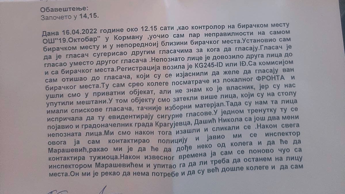 LokalniFront's tweet photo. Na ponovljenim izborima u Kragujevcu dobri primeri saradnje i reakcije nadležnih: https://t.co/4Z1uGgypDb