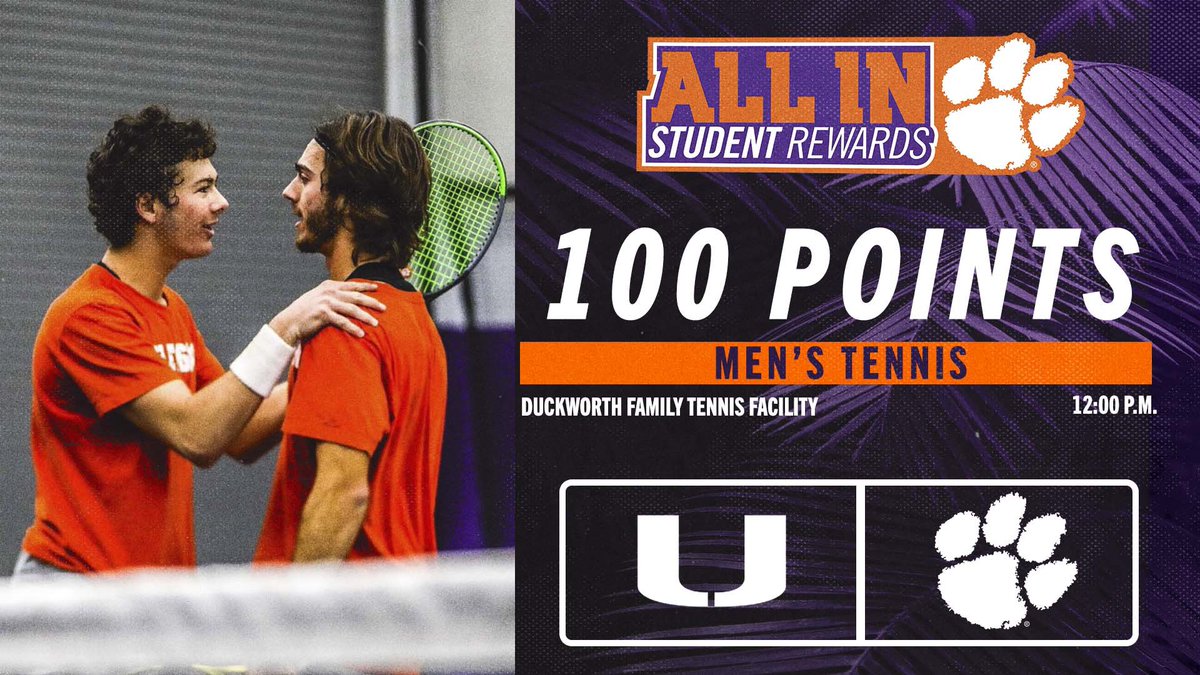 AllInRewards's tweet image. 🥎🎾Another beautiful day for some tennis &amp;amp; softball 🥎🎾

@ClemsonMTennis 
📍 Duckworth 
⏱ 12:00 pm

🇺🇸MILITARY APPRECIATION GAME🇺🇸
@clemsonsoftball 
📍 McWhorter
⏱ 1:00 pm
#Team3