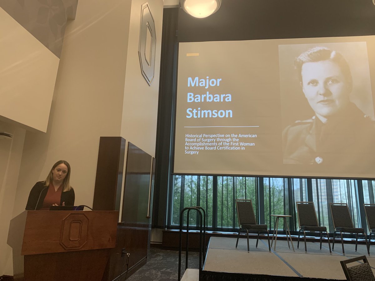 altierim1's tweet photo. ⁦@kelly_haisley⁩ giving a brief history and highlighting the accomplishments of the first woman to achieve ⁦@AmBdSurg⁩ certification! ⁦@DrCoCoMD⁩ https://t.co/Yzd0JrdWf2