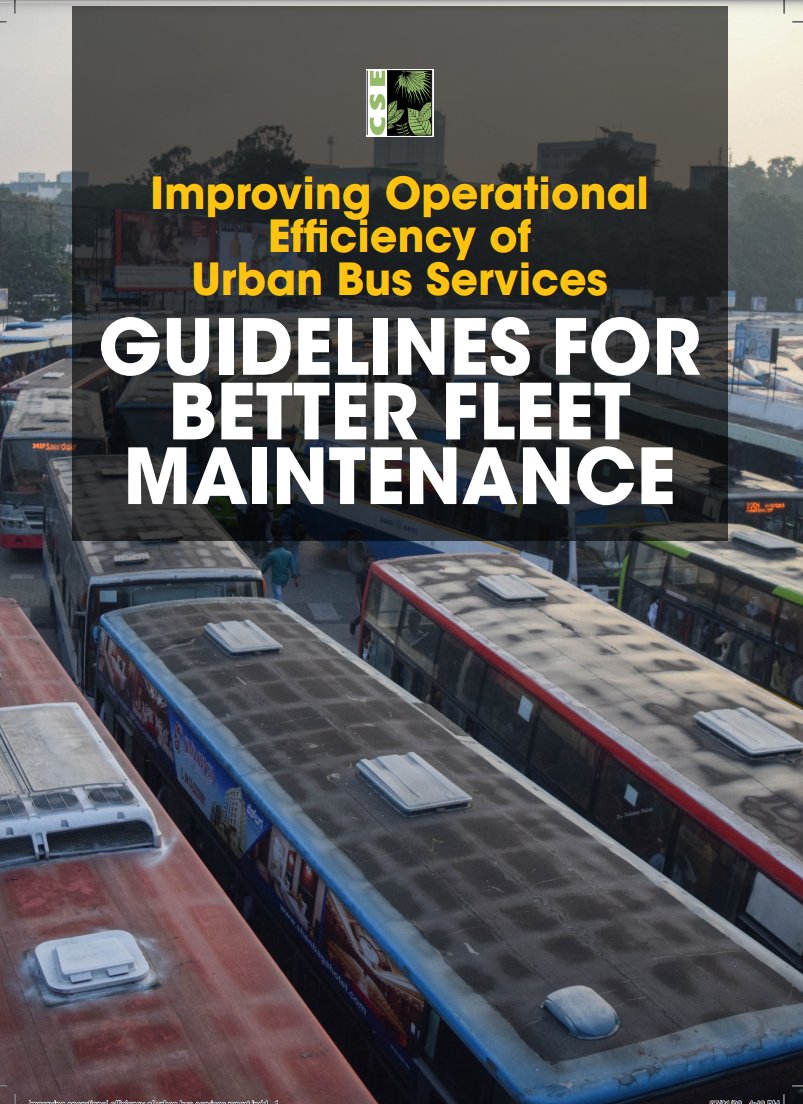 Bus transit agencies are facing the crippling challenges of reduced ridership and earnings, and deteriorating bus services. Here is a a detailed step-by-step manual on improving fleet maintenance and management of bus depots. Get your free copy now⬇️
cseindia.org/guidelines-for…
