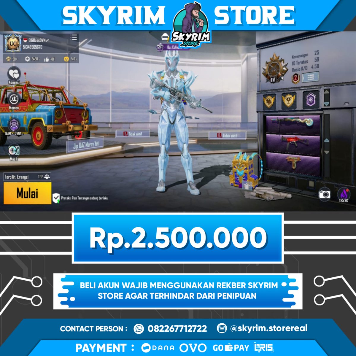 monkkkk99's tweet photo. FORSALE AKUN PUBGM https://t.co/uSbqMeNMCT