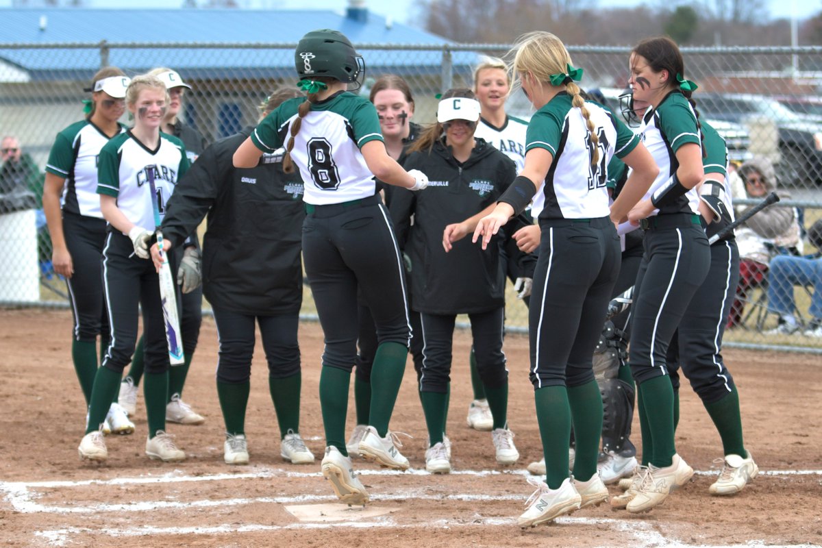 MIPrepZoneMS's tweet photo. Clare softball opened the 2022 campaign this week by going 2-2 with a pair of splits at Beal City and Reed City. The Pioneers have a lot of power at the plate as they belted three homers in the first four games - https://t.co/dmc5z90dQp https://t.co/pmfCUtfkNA