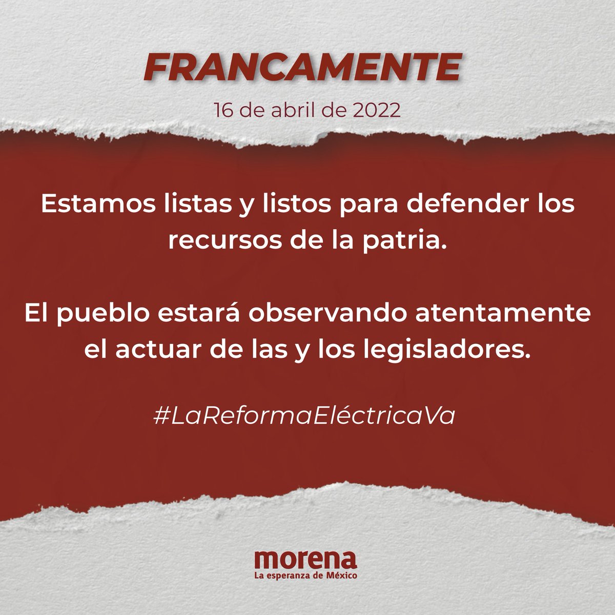 PartidoMorenaMx's tweet photo. #Francamente https://t.co/tcgaXguB28