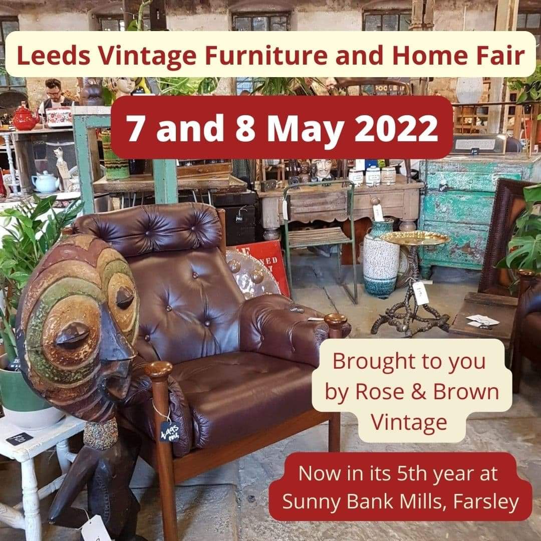 Back to the wondrous @sunnybankmills for our Leeds Vintage Furniture & Home Fair on Sat 7 & Sun 8 May. 10.30am - 4pm, £2 on the door. Come along to Farsley & make a day of it.
#farsley #leedsvintagefair #leeds #homeware #vintagehomeware #vintageliving #salvage #reclaimed #artdeco