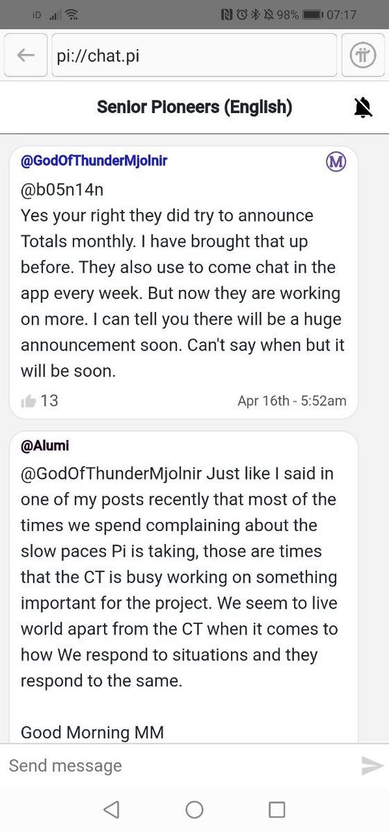 π updates 📢 (@piupdates) on Twitter photo Updates on Pi KYC process.
Yes, the <a href="/PiCoreTeam/">Pi Network</a> are aware we need stats on the progress of kyc so far.
From one of our moderators🗣️: "I can tell you there will be a huge announcement soon. Can't say when but it will be soon."
#piupdates #pinetwork #pinetworkkyc #blockchain Updates on Pi KYC process.
Yes, the <a href="/PiCoreTeam/">Pi Network</a> are aware we need stats on the progress of kyc so far.
From one of our moderators🗣️: "I can tell you there will be a huge announcement soon. Can't say when but it will be soon."
#piupdates #pinetwork #pinetworkkyc #blockchain