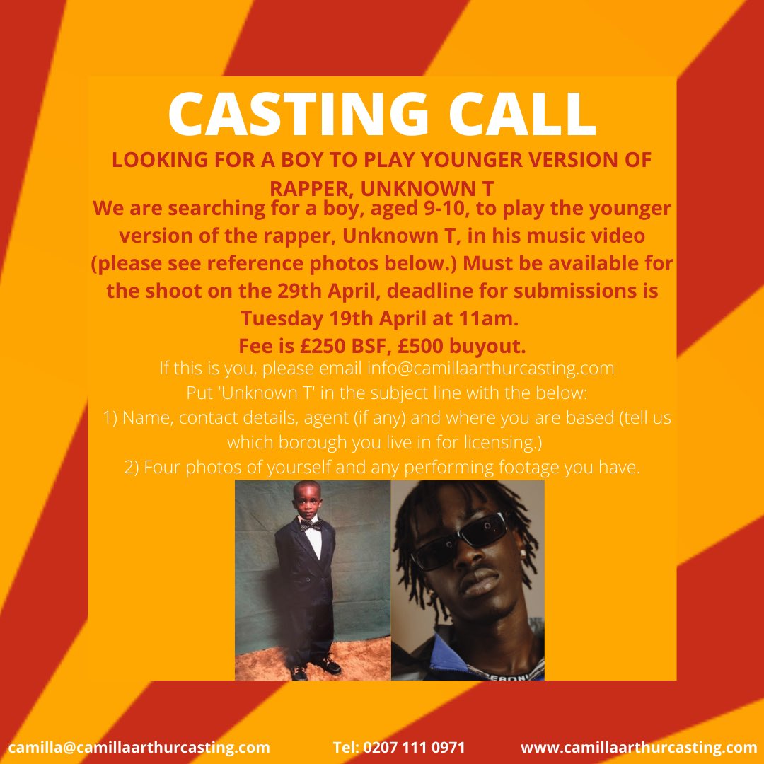 #castingcall <a href="/CDAssoc/">CDA</a> #cda #music #musicvideo #castingdirector #london #unknownt