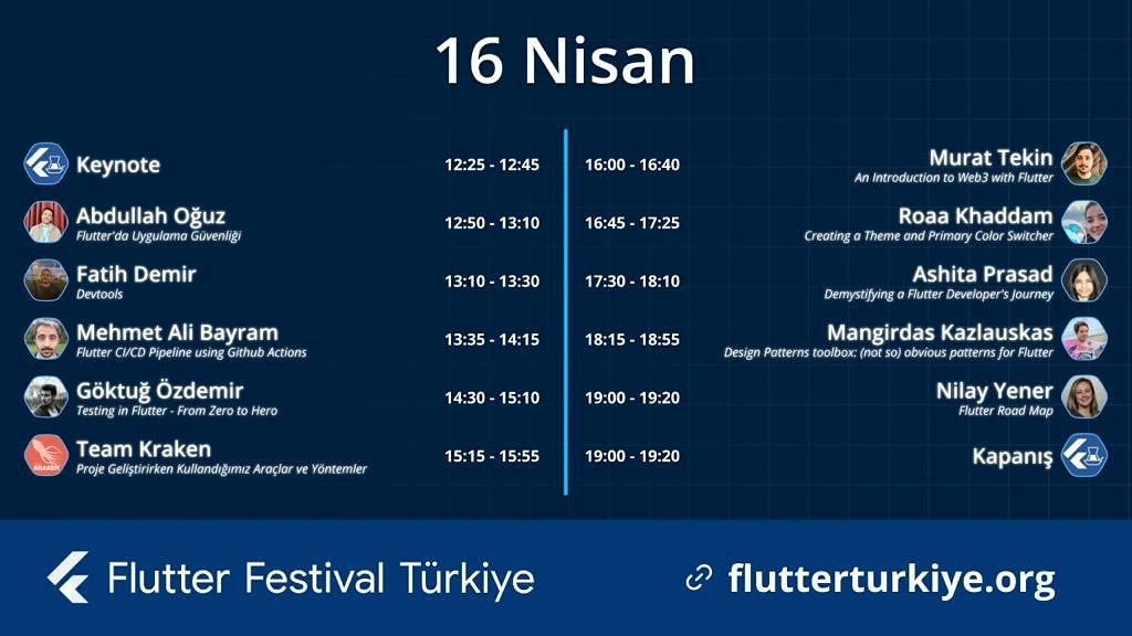 Ve karşınızda #FlutterFestivalTurkiye’nin size #Flutter dolu bir hafta sonu vaad eden etkinlik programı! 

💙 Muhteşem konuşmacılar ile yepyeni şeyler öğrenmeye ve sorularınıza yanıt bulmaya hazırsanız sizi etkinliğe davet ediyoruz! 🚀 

🔗 youtube.com/watch?v=M5sm3E…