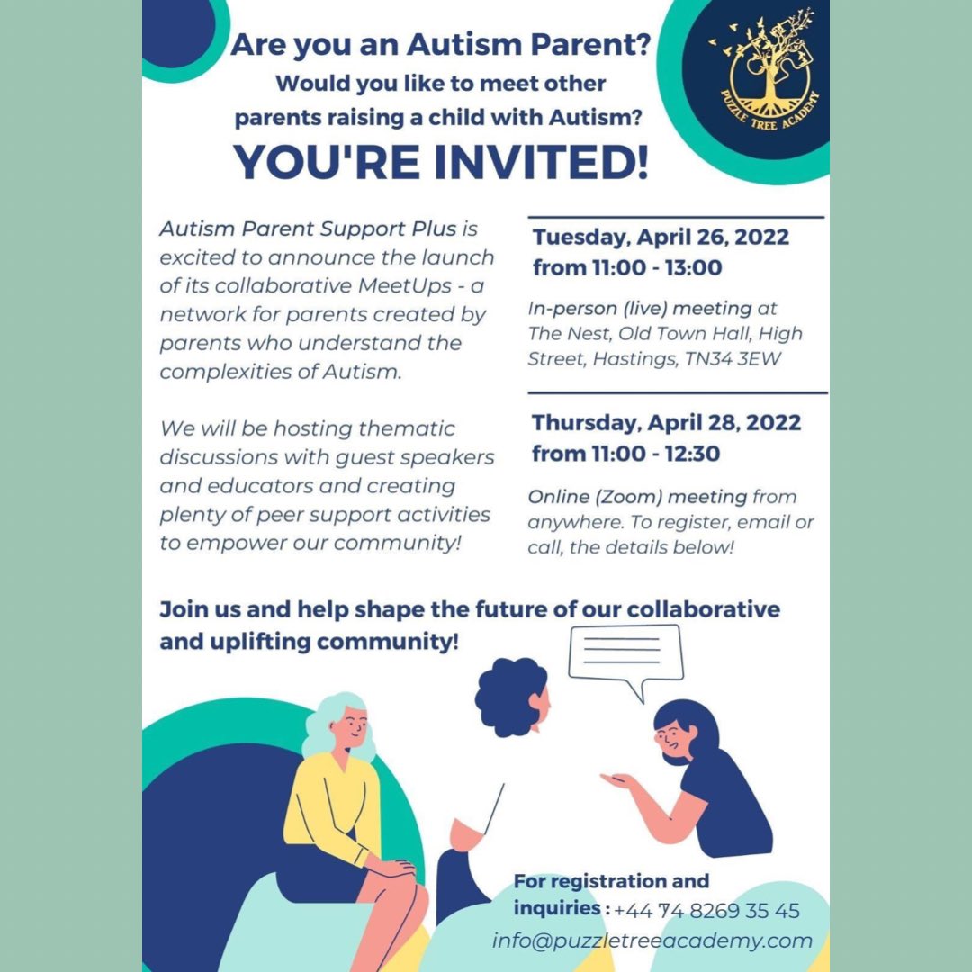 Are you an Autism Parent? 
Would you like to meet other parents raising children with autism? You’re invited! 🧩 

Join Autism Parent Support Plus at @eggtoothsnest on Tuesday 26th April from 11am to help shape the future of their collaborative and uplifting community! 💙