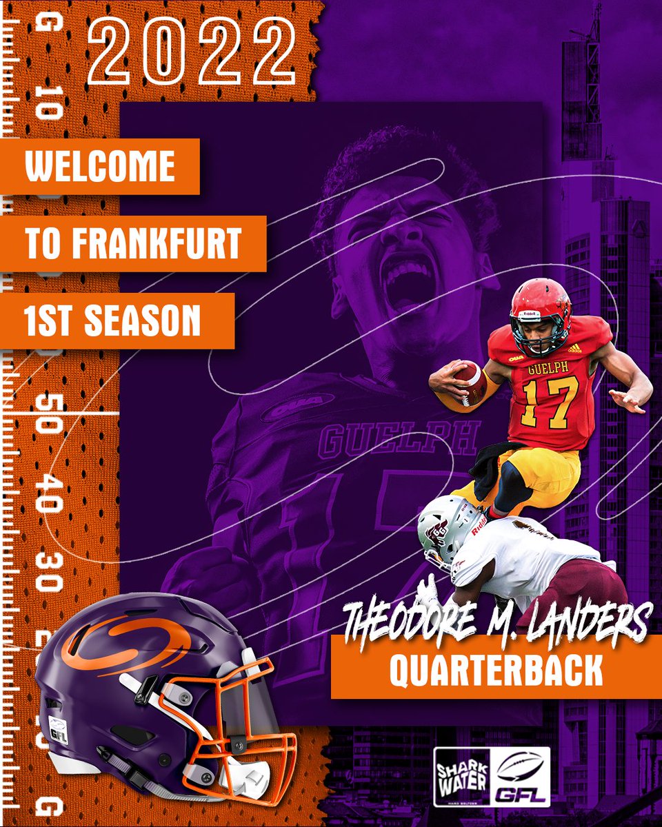 Zum zweiten Mal in der Geschichte von Frankfurt Universe wird unsere Offense von einem kanadischen Quarterback angeführt. Willkommen in Frankfurt Theodore Michael Landers.