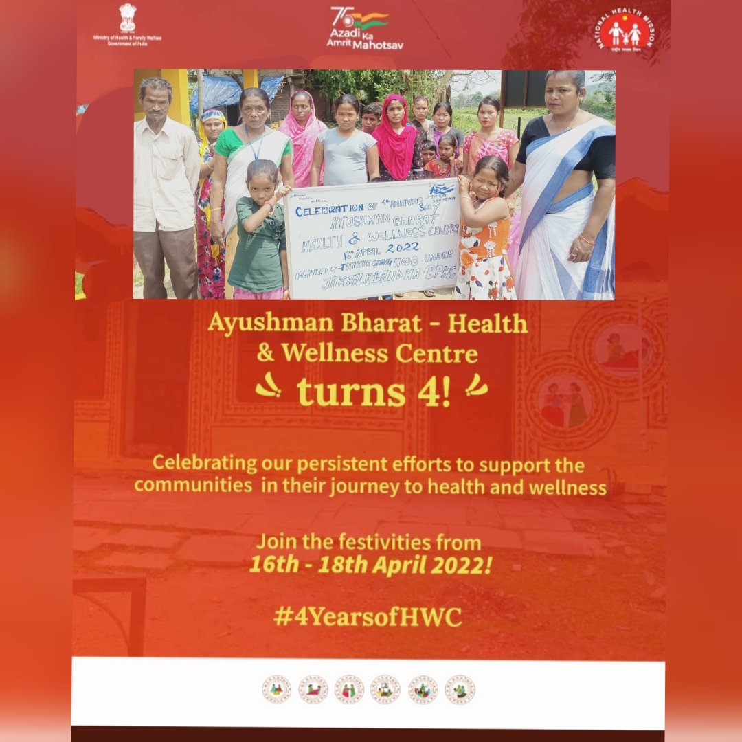 Nazrinbegum7's tweet photo. #4YearsofHWC 
#cebrationofanniversaryofABHWC
Doing a walkathon, health talk about  NCDs&amp;nonNCDs,
NCD screening
#ThankurchangHWC
#under jakhlabandha BPHC
#nogaon
#assam https://t.co/fhSztWYTIm