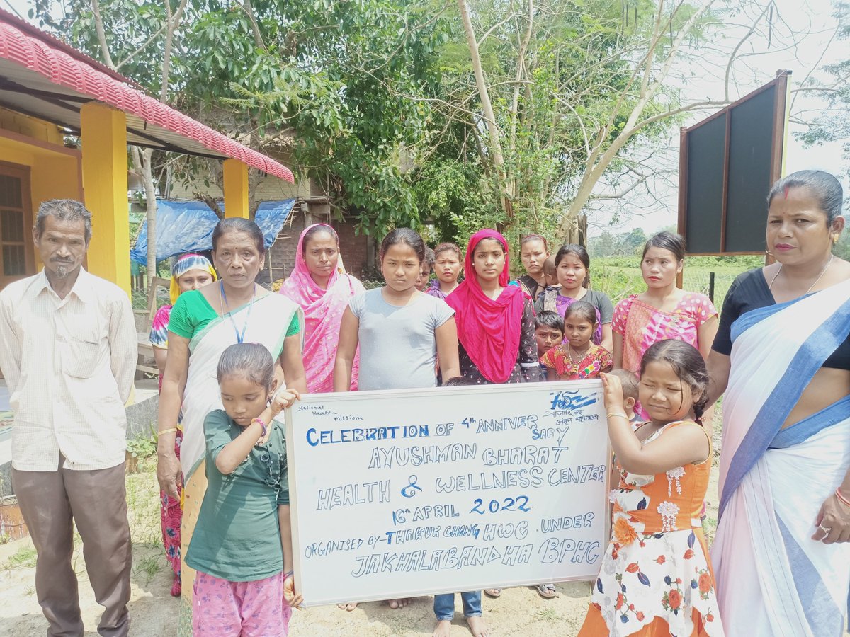 Nazrinbegum7's tweet photo. #4YearsofHWC 
#cebrationofanniversaryofABHWC
Doing a walkathon, health talk about  NCDs&amp;nonNCDs,
NCD screening
#ThankurchangHWC
#under jakhlabandha BPHC
#nogaon
#assam https://t.co/fhSztWYTIm