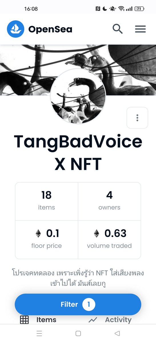 Thankyou for this! 
This is pretty big for me since I'm relatively new 
My Sound X NFT project. 

ขอบคุณทุกคนมากๆครับ ♥️
#NFTCommunity #NFTProject