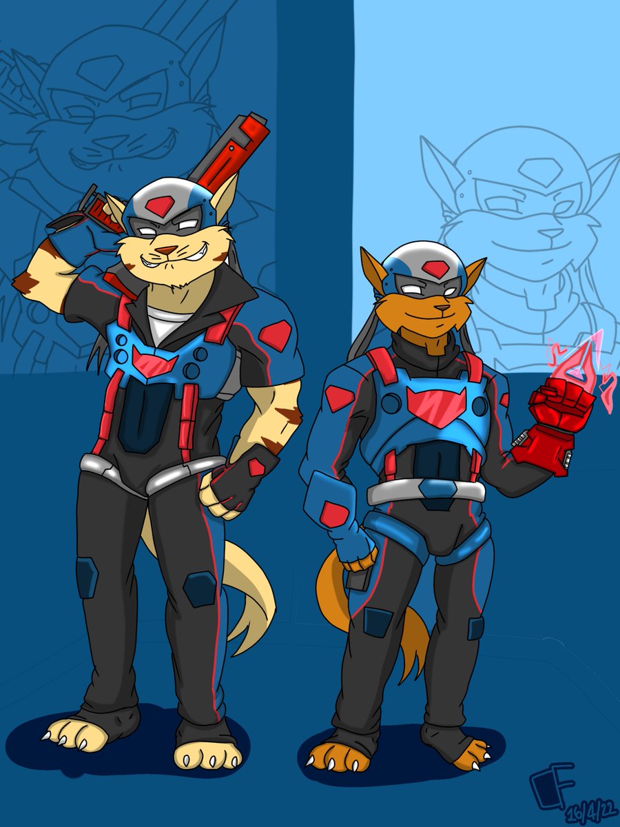 cf_salvation's tweet photo. SwatKats fanart :V👌
**No Bg and With Bg**

Swat kats + New suit + weapon = ?? 
#furryart #furryfanart #furry #Swatkats #swatkats #swatkatsfanart #malecharacter #myart #DigitalArtist #T_Bone #Razor https://t.co/zLDAs2295t