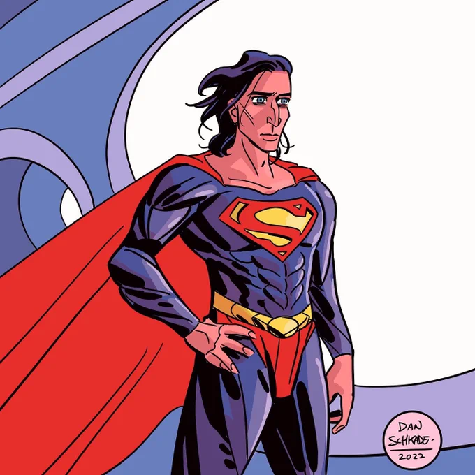 Nicolas Cage's Man of Steel from Tim Burton's ironically aborted SUPERMAN LIVES ☠️ 