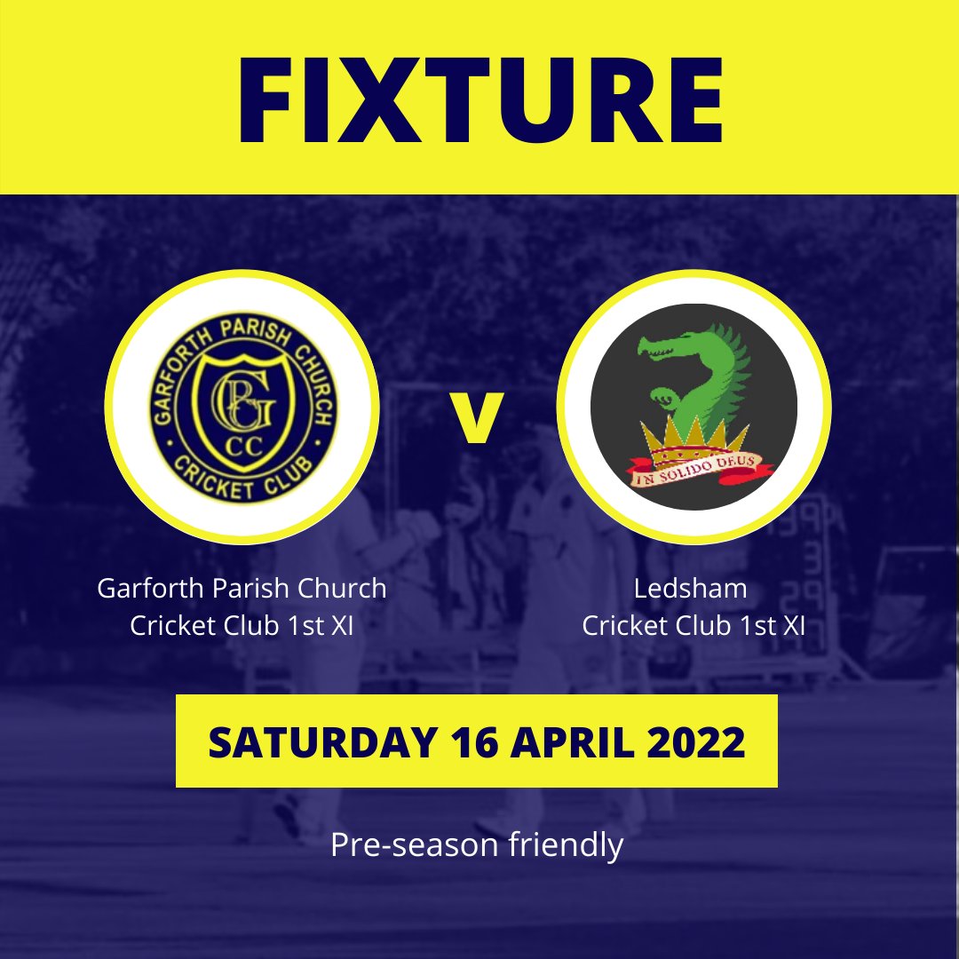 GarforthPCCC's tweet photo. Our 2022 season gets underway today with a friendly at home against @LedshamCC 

The game gets underway at 12pm and the bar will be open so why not pop down for a drink - it looks like a great day for it!

Team news to follow.

#Garforth #Ledsham #Cricket https://t.co/4cJ98fRnUK