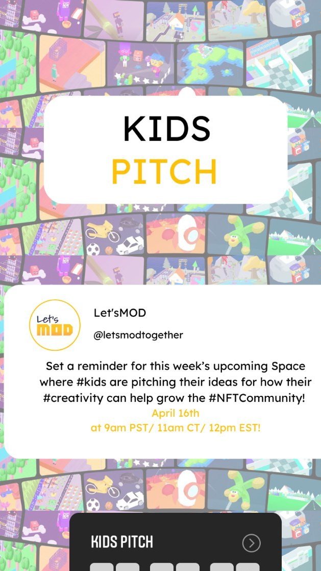 FanisiOnline's tweet image. Tonight on Twitter Space @letsmodtogether
Join students from both #thekenyanationalchallenge and #LetsMOD as they pitch their ideas and imagination to potential investors that have proven to help propel the #NFTCommunity #Metaverse #MetaverseWorlds