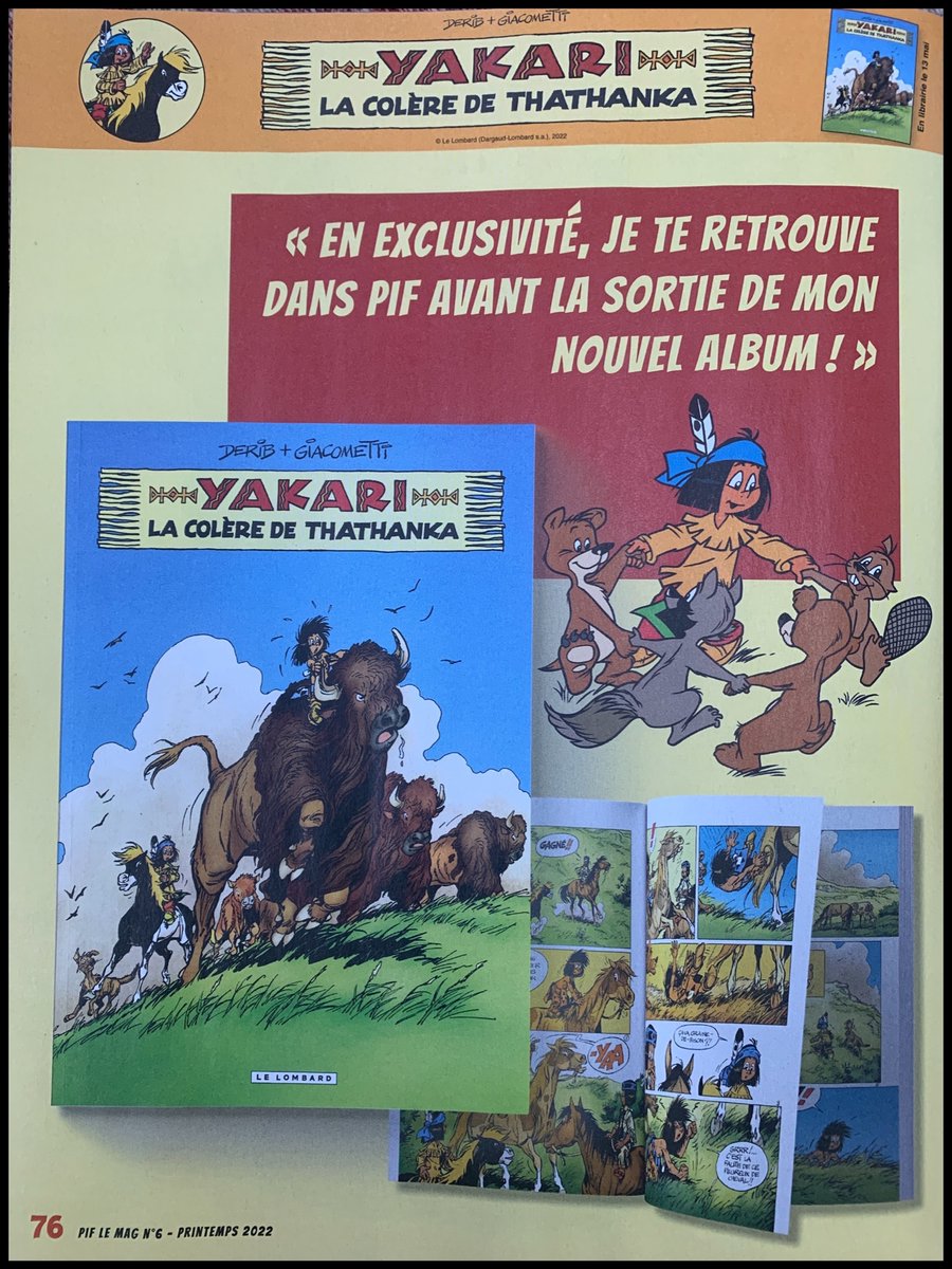 Pifofficiel's tweet photo. En vacances ne rate pas cette histoire inédite de Yakari‼️
En avant première dans ton https://t.co/XmaeGne2kS le futur nouvel album de Yakari 😻
A ne surtout pas rater‼️
La magie #Derib a encore frappé...
Et ton gadget magique : le kit électoral de la République Humoristique🌀 https://t.co/ZqWDDRYPvO