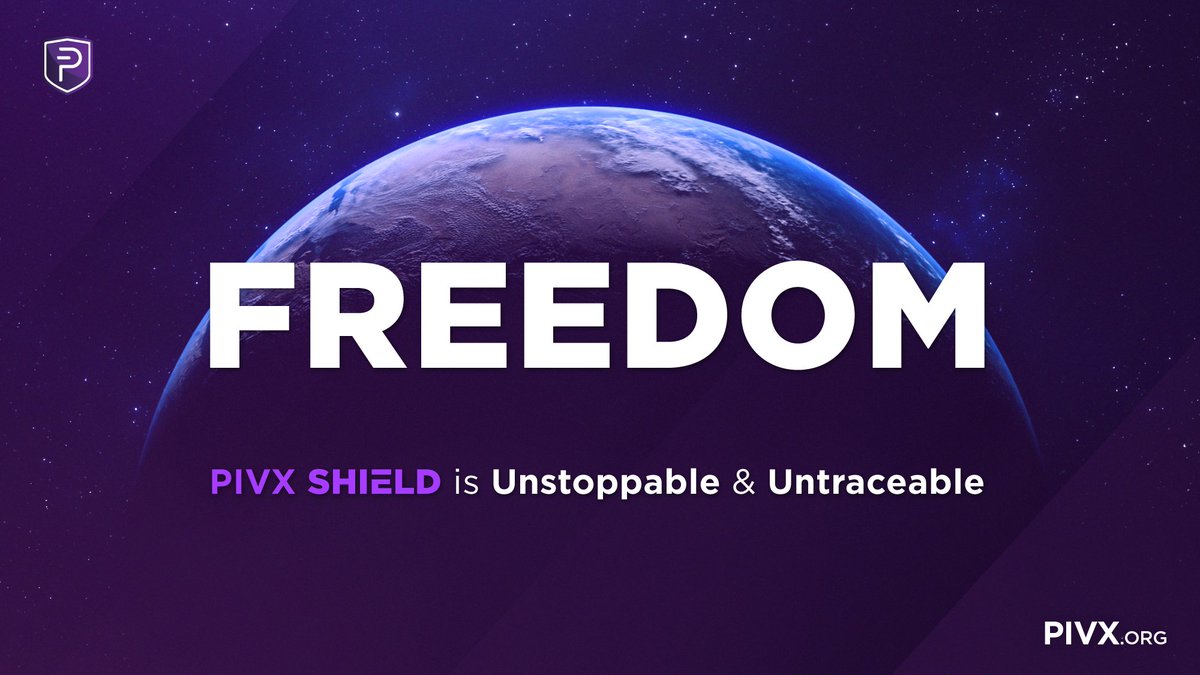 fr_privacy's tweet photo. Being a real #DAO, #PIVX has no centralized authority which could be attacked by govts. $PIVX provides full #freedom of usage of its leading #PIVXshield #privacy protocol, for payment solutions or everyone, payment providers, and -by staking- for storage of wealth. https://t.co/p9RmEyyzfL
