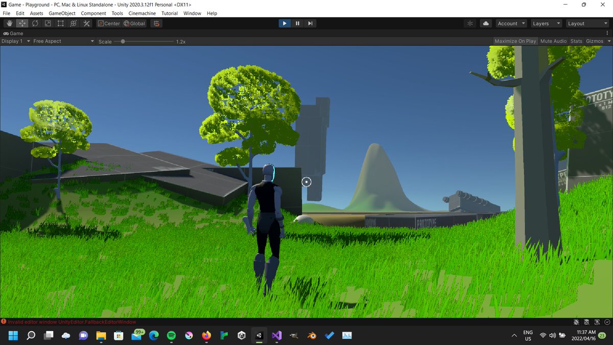EclipseStalking's tweet photo. Learning to make trees in blender and getting them to look nice and stuff in Unity.
*
*
*
*
#unity #madewithunity #madewithunity3d #gamedev #gamedesign #thirdpersonshooter #tps #robots #spacegame #spacegame #grassshader #grass #indie #indiegame #indiegamedev #solodev #treemodel https://t.co/yaEmMJnpRd