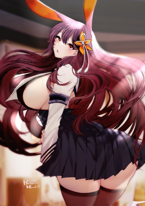 「もう……
 どこを見ていらっしゃるんですか?」 