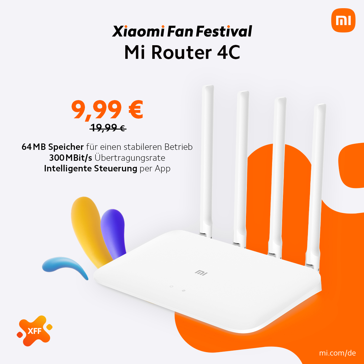 XiaomiDE's tweet photo. Liebt ihr auch das Oster-Streaming-Erlebnis?
FΓΌr perfekten Empfang sorgt unser heutiges Angebot: #MiRouter4C.
Jetzt zugreifen: #XiaomiFanFestival Hauptangebotszeit gilt bis 18.04 & solange der Vorrat reicht.
Mehr hier: https://t.co/nEb1miwcJf
AGBs: https://t.co/czxRXFUmFE https://t.co/I6879ubgFC