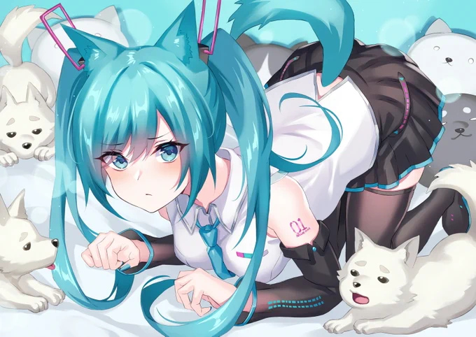 #初音ミク #VOCALOID 
初音ミク×わんだふる 