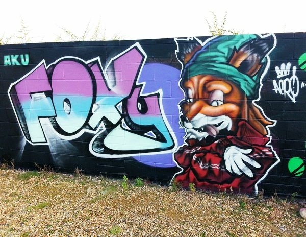 2Frais1976's tweet photo. 🦊.. #StreetArt #graffiti by Kile Warwick Aero. https://t.co/QZCPmNrO7N