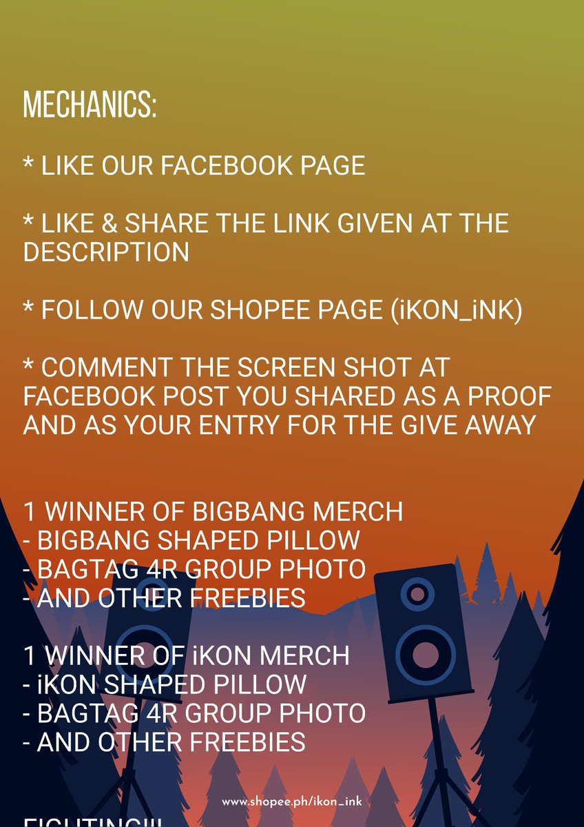 meckarie's tweet photo. [GIVEAWAY!!!]
BACK2BACK COMEBACK SUPPORT GIVEAWAY FOR iKON x BIGBANG

Facebook Link: https://t.co/x6hHy1fmDH

Please see the photo for more info.

#iKON #BIGBANG #IKON_INK #GIVEAWAY #BACK2BACKCOMEBACK #COMEBACK https://t.co/JMcfUpd0iC