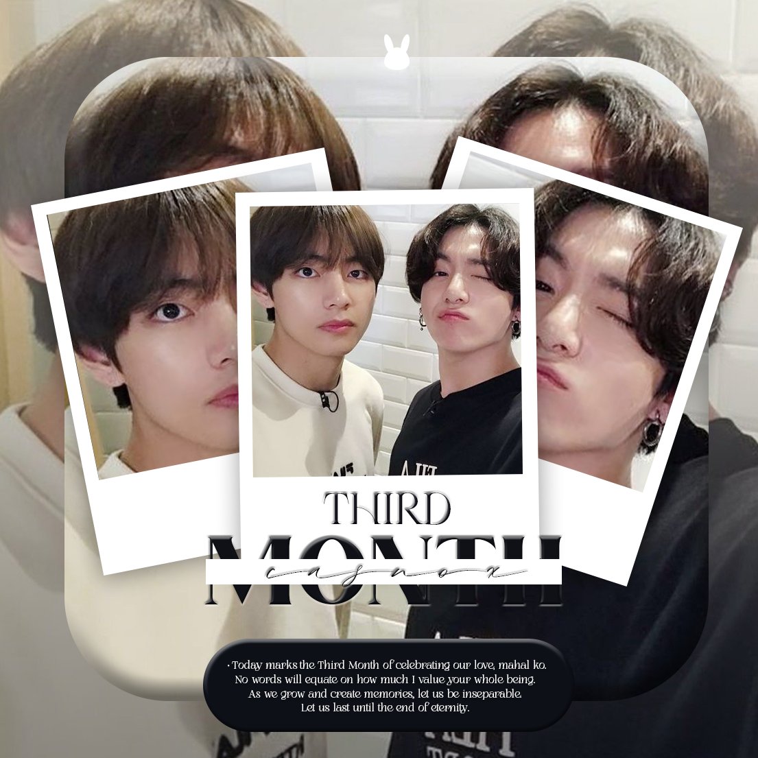 ⠀

                    THIRD MONTH W/ YOU
                            @talatluha
 
⠀