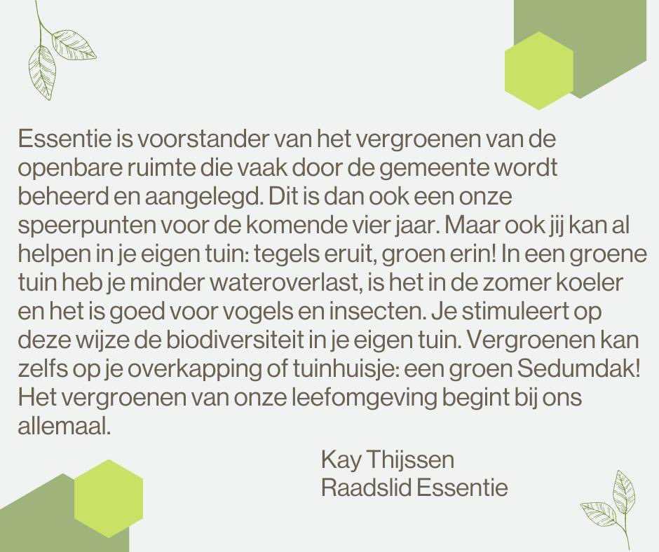 🪴 "𝗢𝗼𝗸 𝗘𝘀𝘀𝗲𝗻𝘁𝗶𝗲 𝘃𝗶𝗻𝗱𝘁 𝗲𝗲𝗻 𝗴𝗿𝗼𝗲𝗻𝗲 𝗹𝗲𝗲𝗳𝗼𝗺𝗴𝗲𝘃𝗶𝗻𝗴 𝗲𝗿𝗴 𝗯𝗲𝗹𝗮𝗻𝗴𝗿𝗶𝗷𝗸!" - <a href="/Kay_Thijssen/">Kay Thijssen</a> met een column in de HALLO van deze week! 👇
