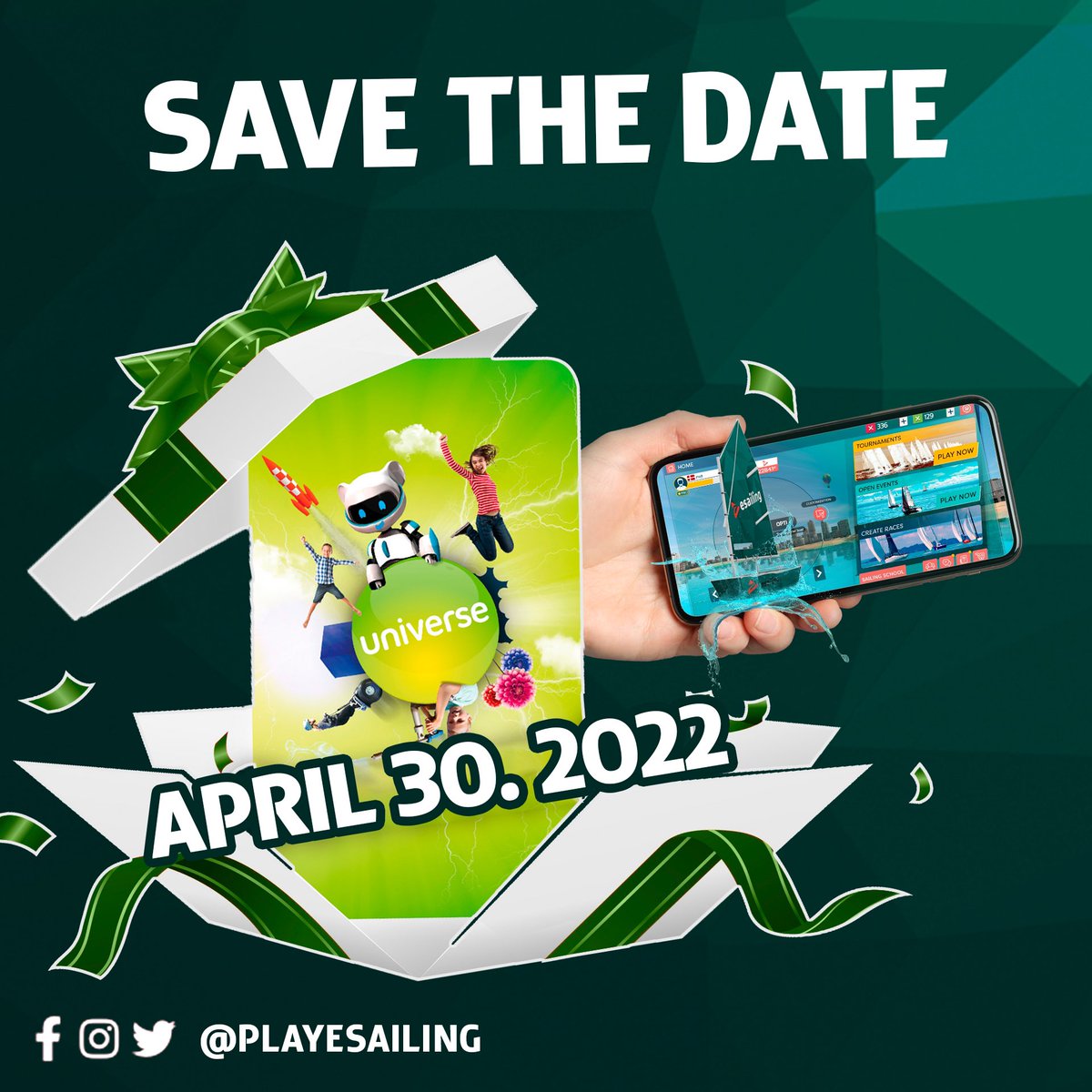 We will be attending Universe Sim &amp; Mobile Game Festival April 30th. 😎Save the date and visit us there.🙌🏻

#esailing #playesailing #sailing #sportgames #esports #mobilegames
