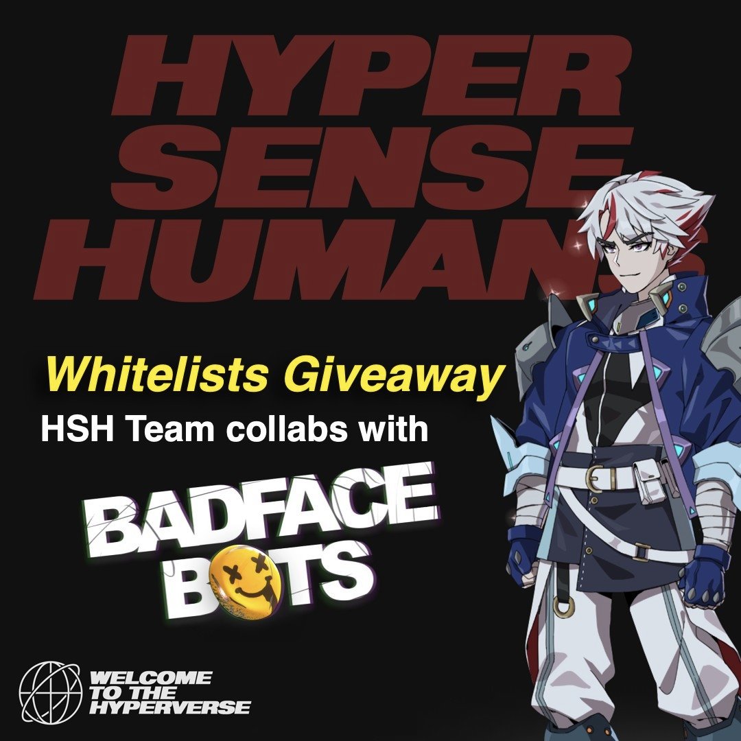 badfacebots's tweet image. 🙌HyperSenseHumans x Bad Face Bots Collab🤖

5 x HSH WL Spots!!

1⃣ Follow @Hyper_S_Humans &amp;amp; @badfacebots
2️⃣ Like, Retweet
3️⃣ Tag 3 Friends

Winner announced in 48hrs🔥

#HSH #giveaway #NFT #NFTGiveaway #WhitelistGiveaway #Whitelist