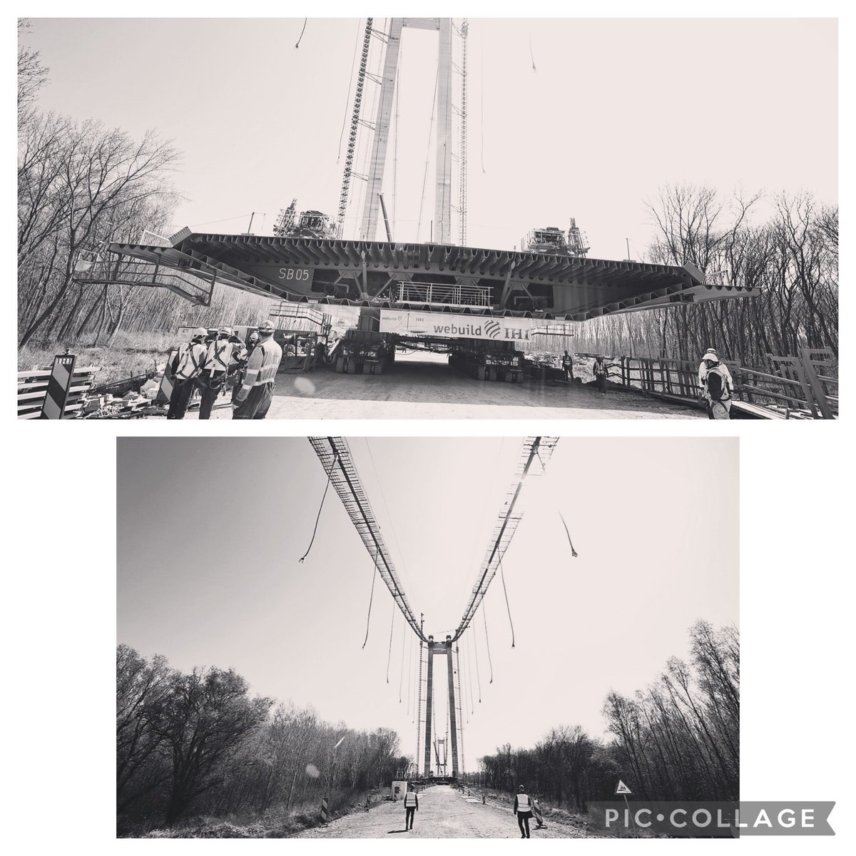 adipiclisan's tweet photo. “Podul suspendat peste #Dunare – cea mai înaltă construcție din România, realizată de grupul de firme #Astaldi #IHIInfrastructureSystems. Cele două picioare ale podului, care au fiecare 192,64 metri, sunt practic cele mai înalte construcții din #România #architecture https://t.co/J73qBgzTr9