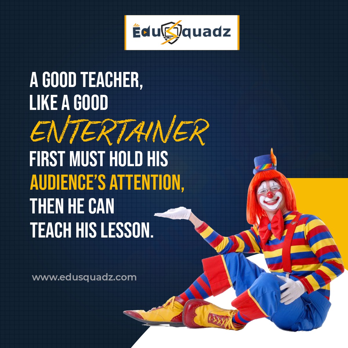 EUsquadz's tweet photo. Focus and concentration are the key points that are needed while learning. How does one bring in 'focus' and 'concentration'? They should make their learning interesting.

#goodteachers #entertainerteachers #concentrationteacher #AttentionTeachers #diciplineteachers https://t.co/sIHVC8msiN