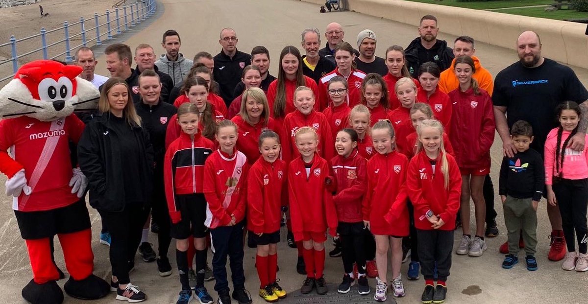 MorecambeLadies's tweet photo. Our club has officially been recognised for promoting inclusivity, fitness, mental well being &amp; sport &amp; are now officially part of history with our very own plaque on Morecambe promenade. 
The unveiling took place at Morecambe Park Run, which some of our members also took part in https://t.co/J2UFbij3ll